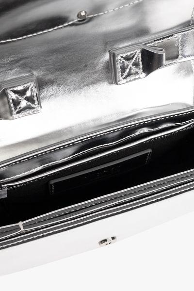 silver logo plaque top handle bag by Selfnex