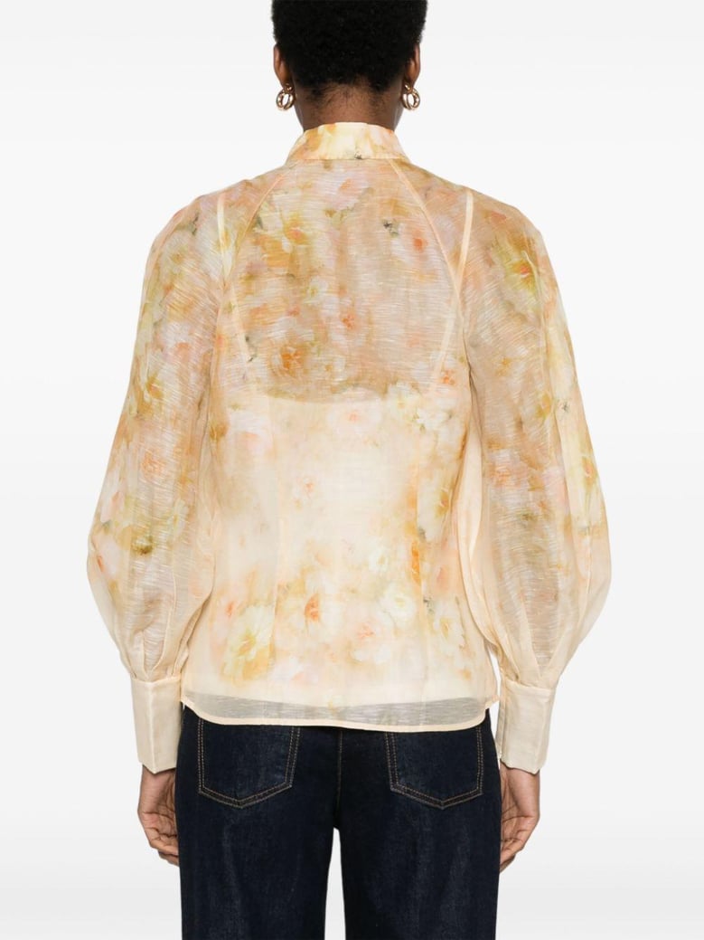 crush printed linen shirt by Selfnex