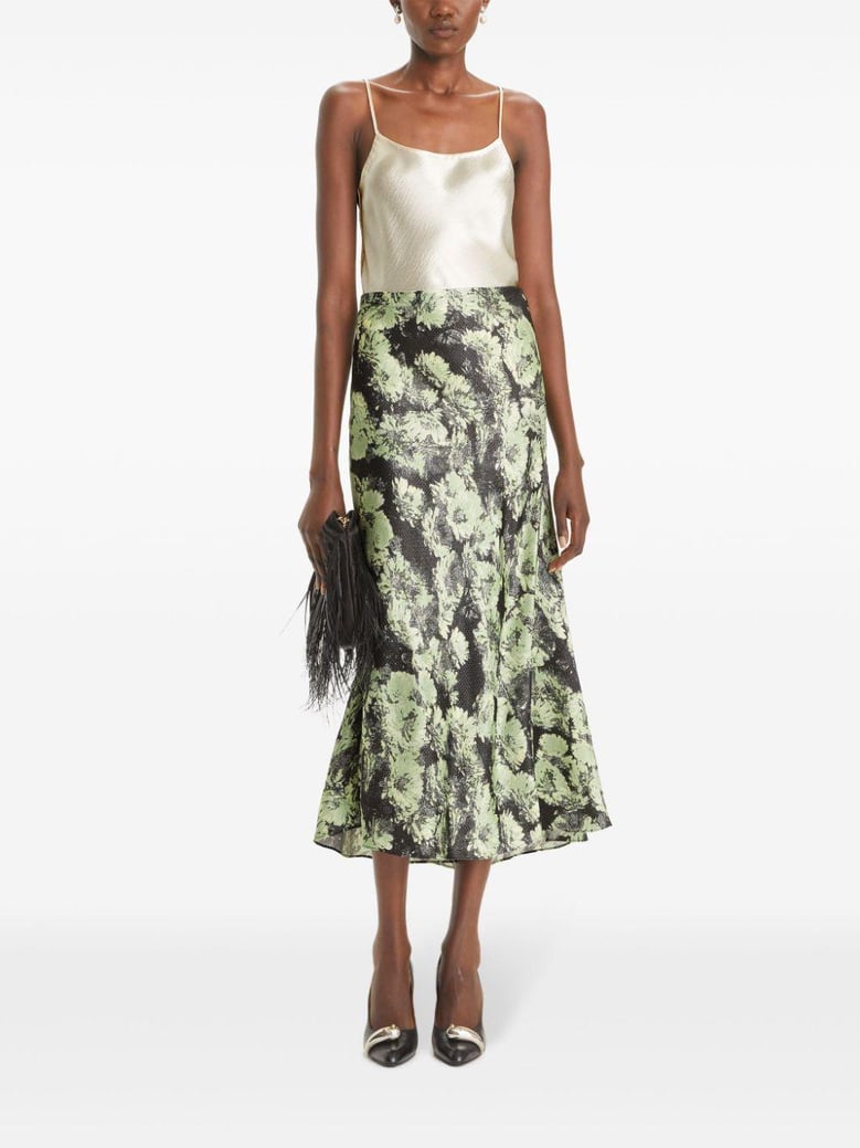 printed long skirt by Selfnex