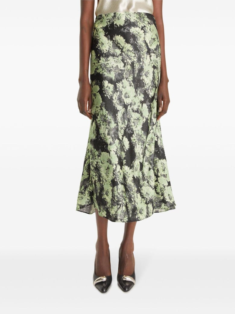 printed long skirt by Selfnex