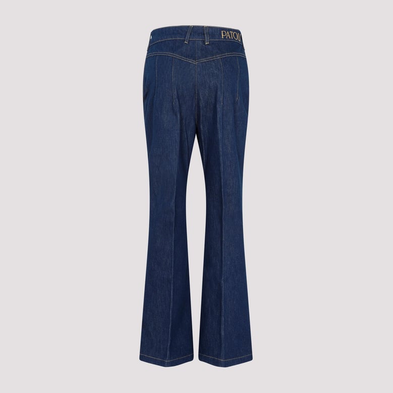 flare denim trousers by Selfnex