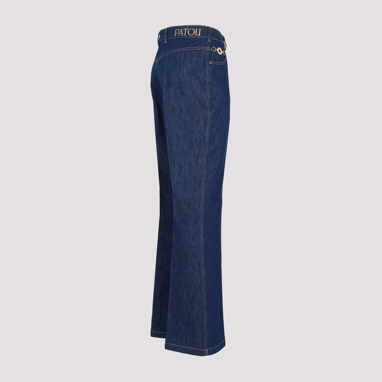 flare denim trousers by Selfnex