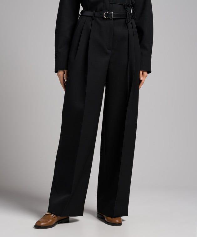long relaxed wide leg pleated pant by Selfnex