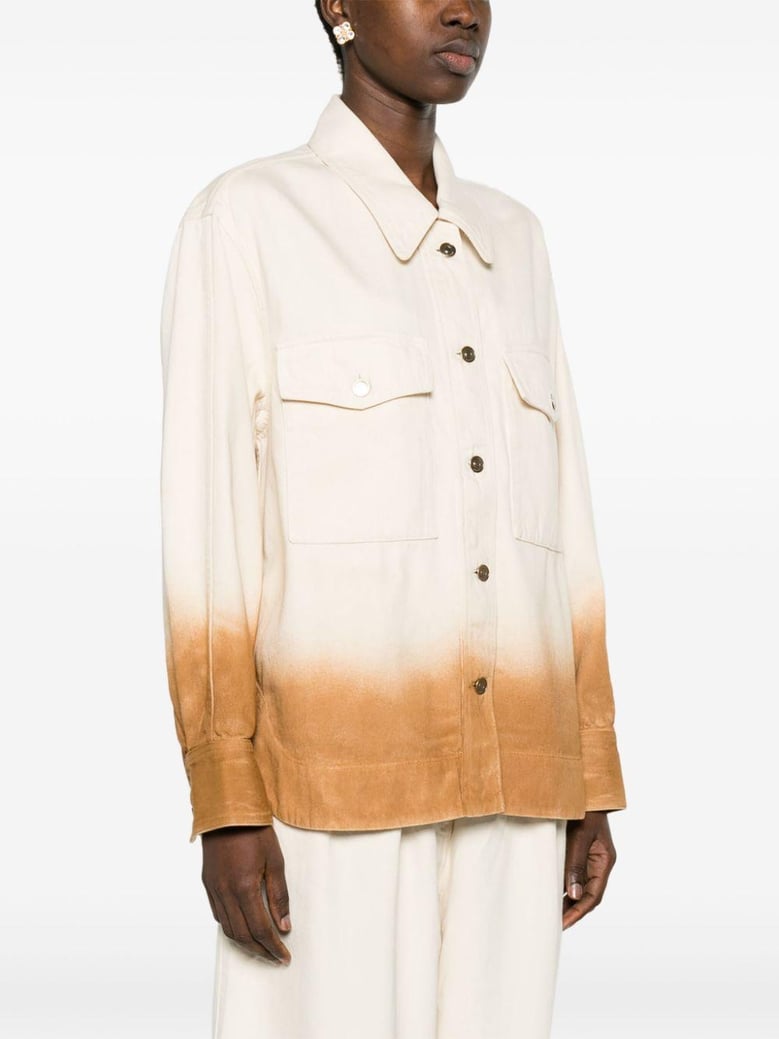 bright hues denim overshirt by Selfnex