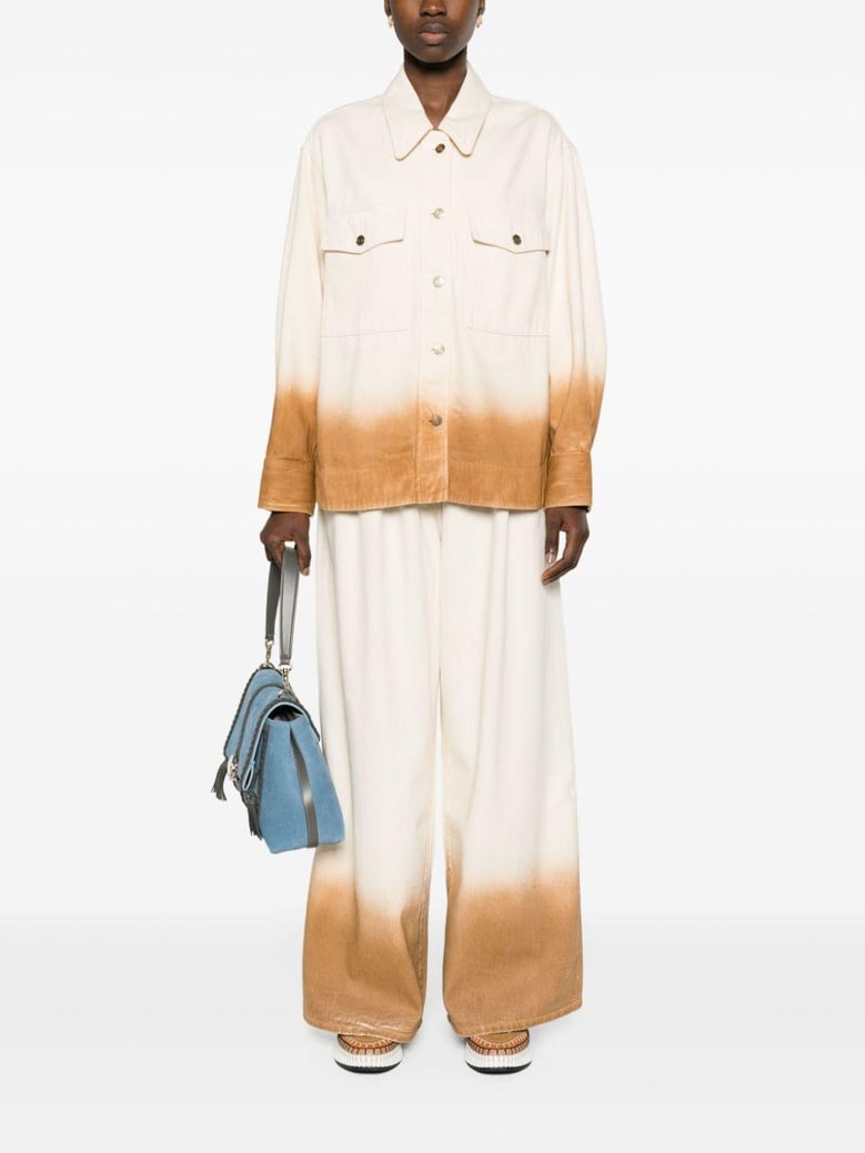bright hues denim overshirt by Selfnex