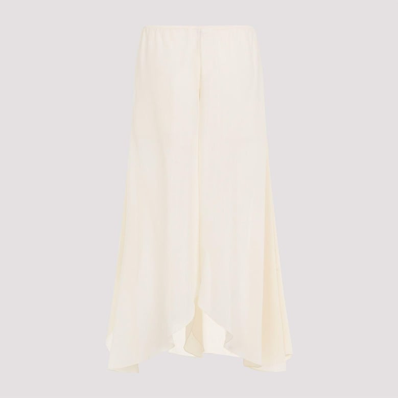silk georgette long skirt by Selfnex