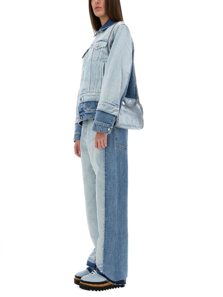 straight-leg jeans with contrasting panels by Selfnex