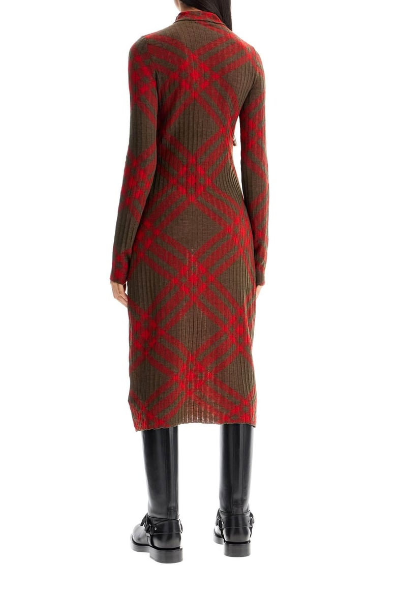 check wool blend dress by Selfnex