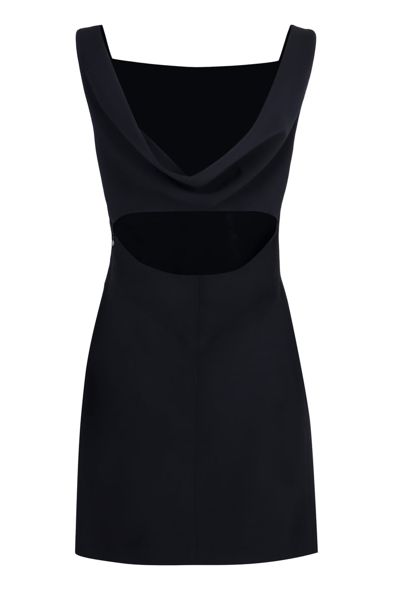 crepe and satin dress by Selfnex