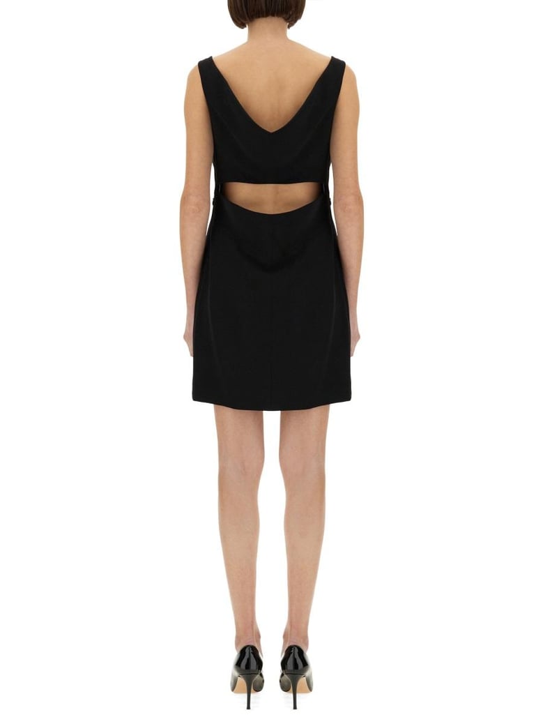 crepe and satin dress by Selfnex