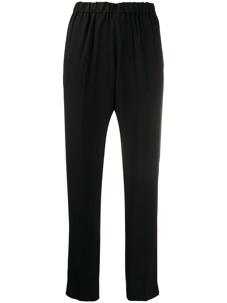 satin pants elastic w/slim bottom by Selfnex