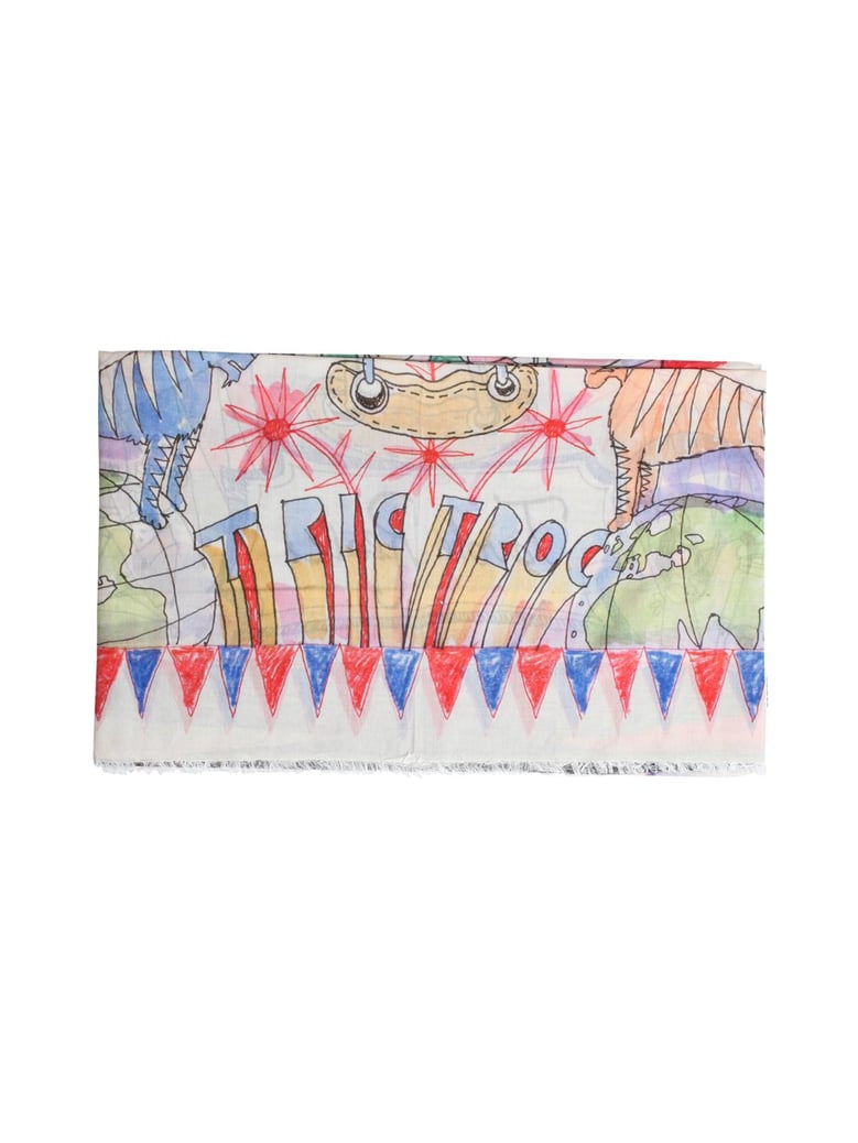 backgammon 130x135cm cotton and cashmere scarf by Selfnex