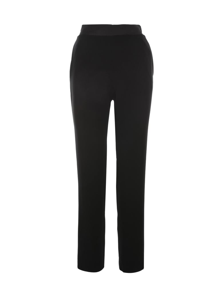 elastic waisted trousers with sartin details by Selfnex