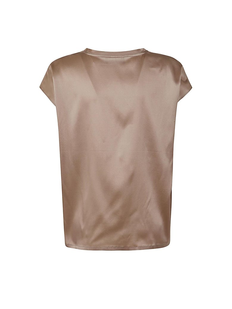 claudia crew neck sleeveless shirt by Selfnex