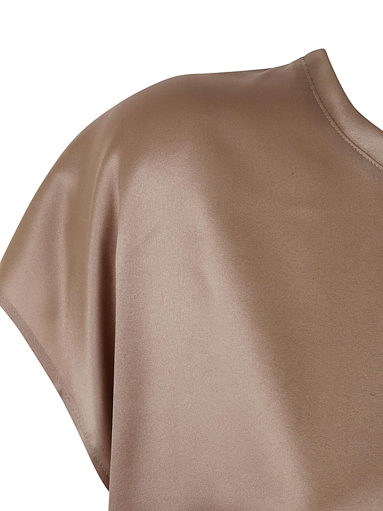 claudia crew neck sleeveless shirt by Selfnex