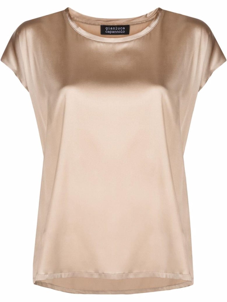 claudia crew neck sleeveless shirt by Selfnex