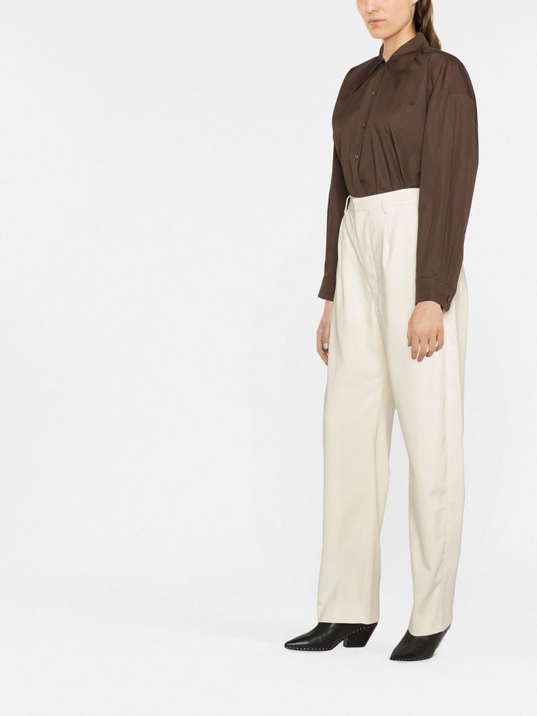 curved suit pants by Selfnex