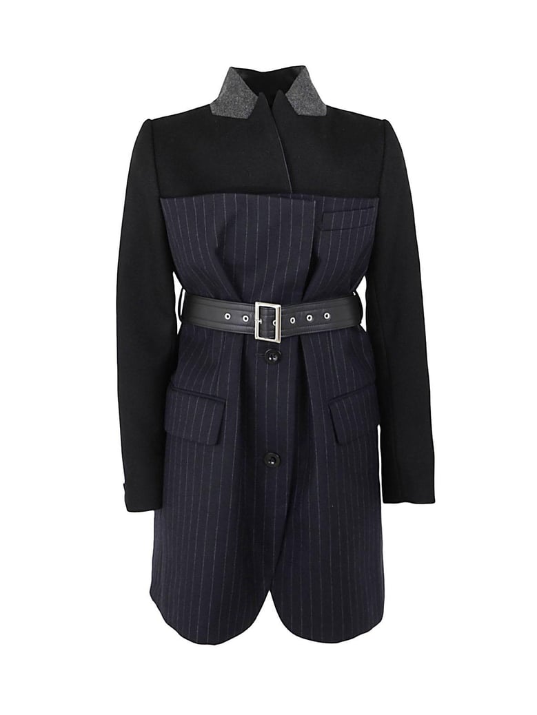 chalk stripe jacket by Selfnex