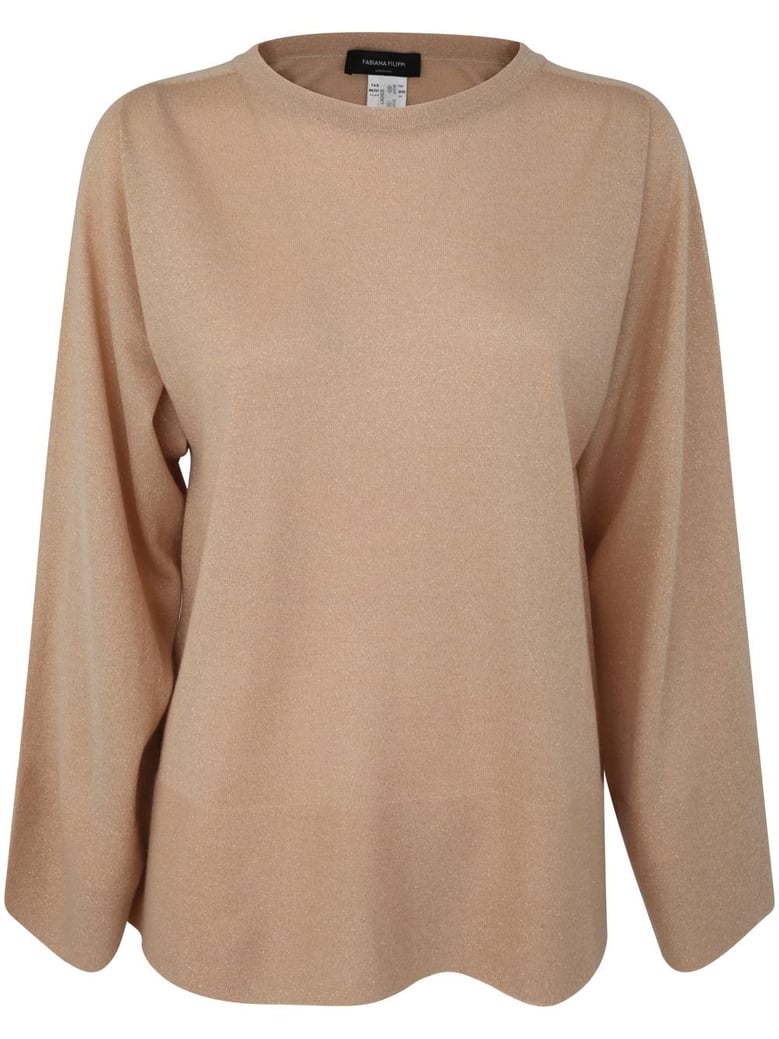 lurex crew neck sweater by Selfnex