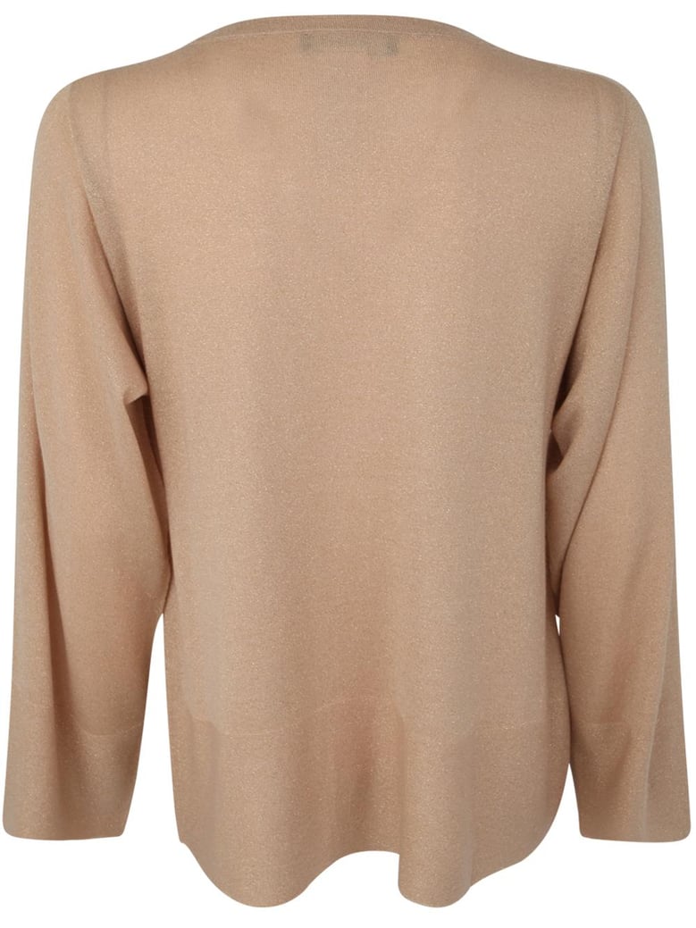 lurex crew neck sweater by Selfnex