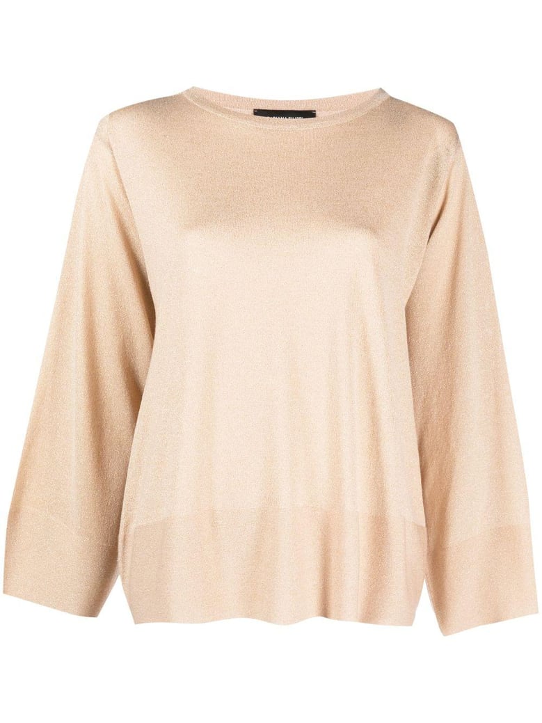 lurex crew neck sweater by Selfnex