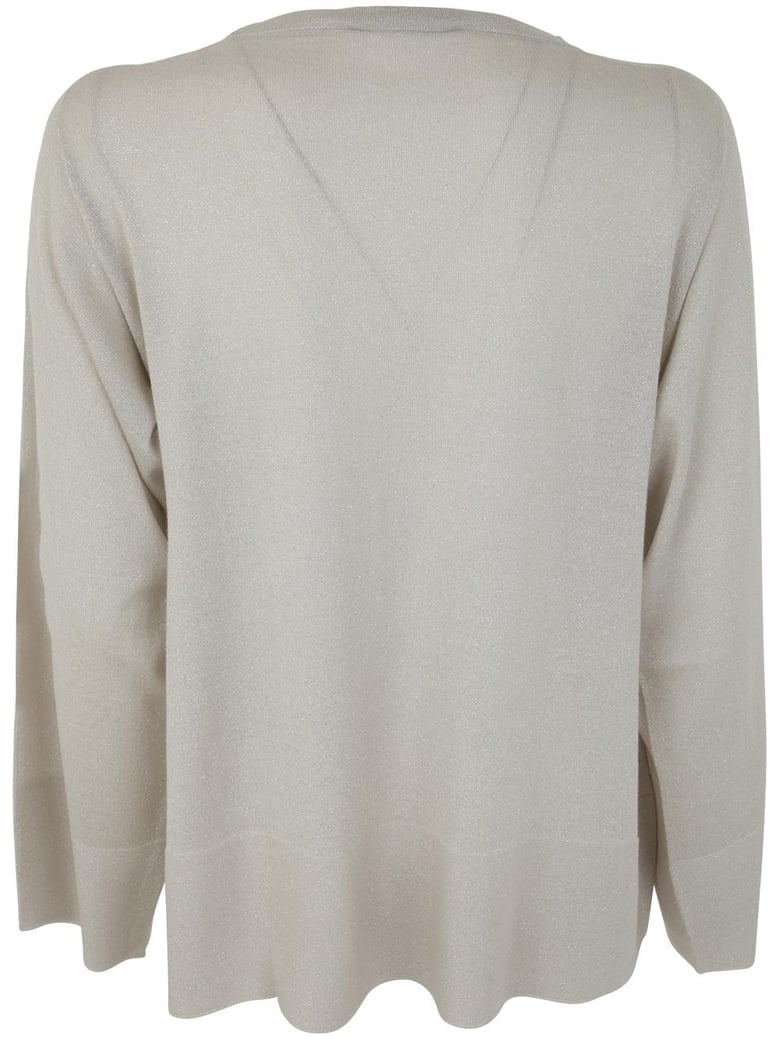 lurex crew neck sweater by Selfnex