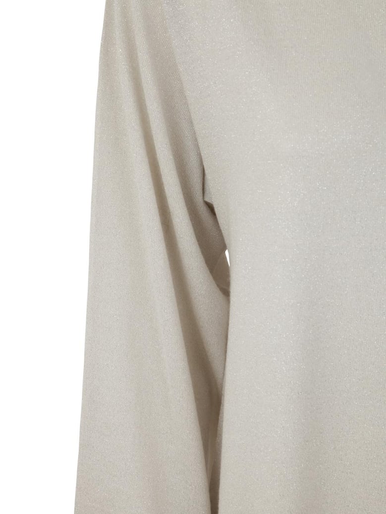lurex crew neck sweater by Selfnex
