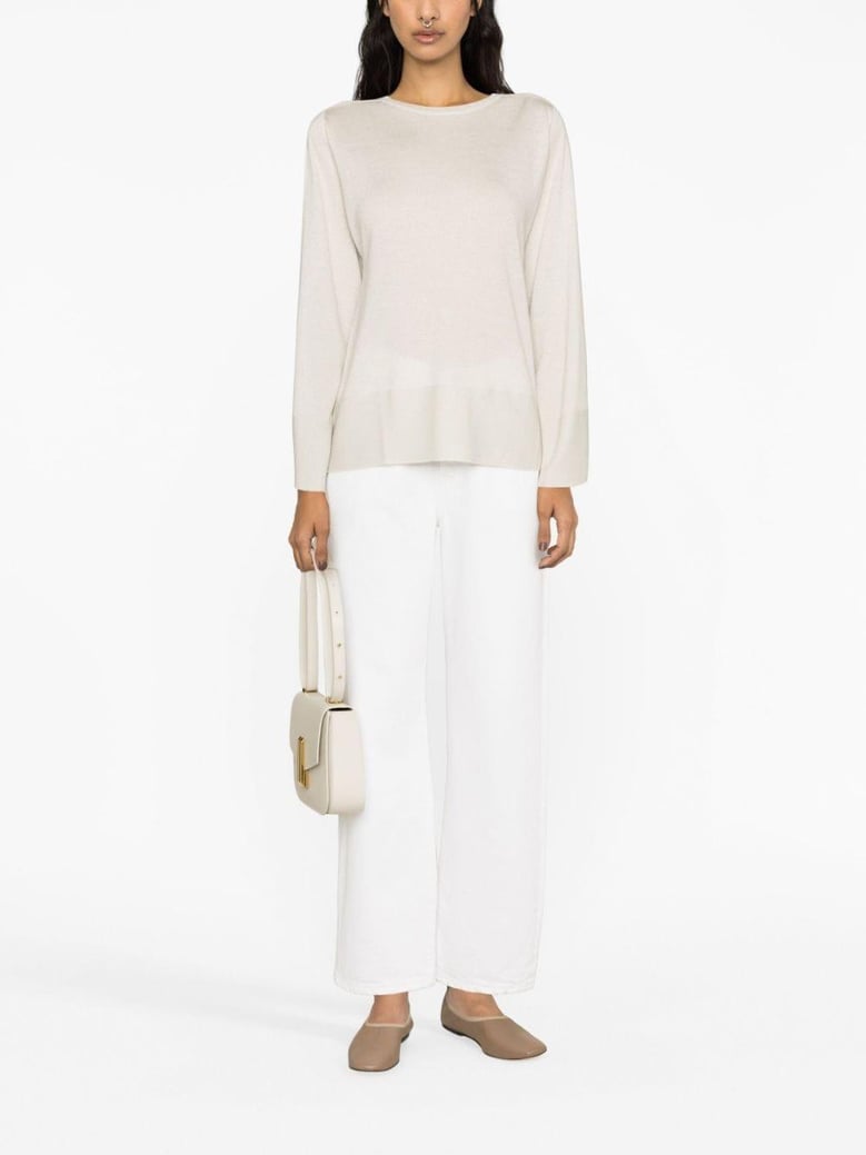 lurex crew neck sweater by Selfnex