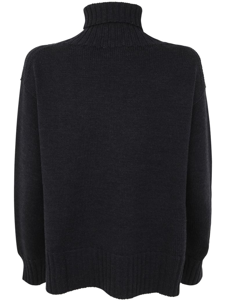 long sleeves turtle neck oversized sweater by Selfnex