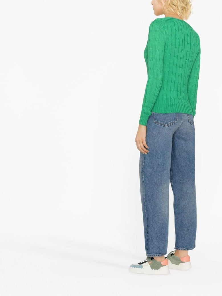 v neck braided sweater by Selfnex