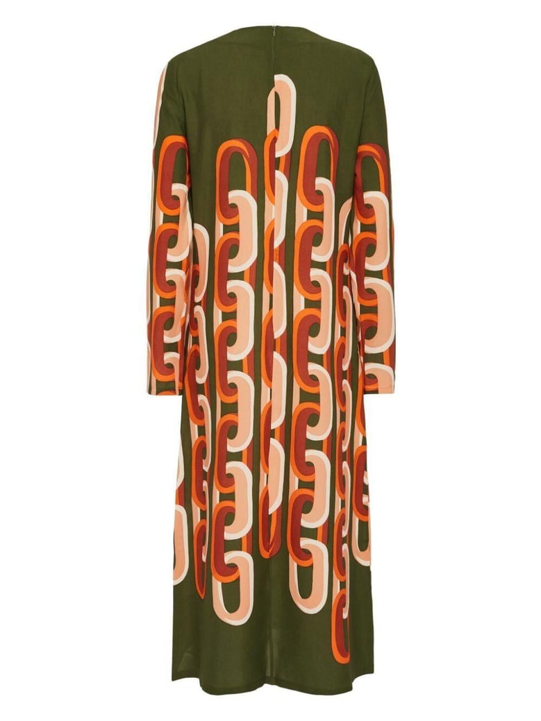 long sleeve midi swing dress by Selfnex