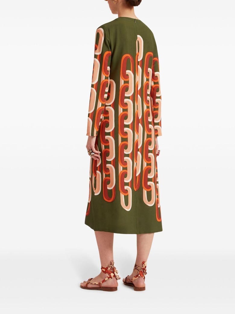 long sleeve midi swing dress by Selfnex