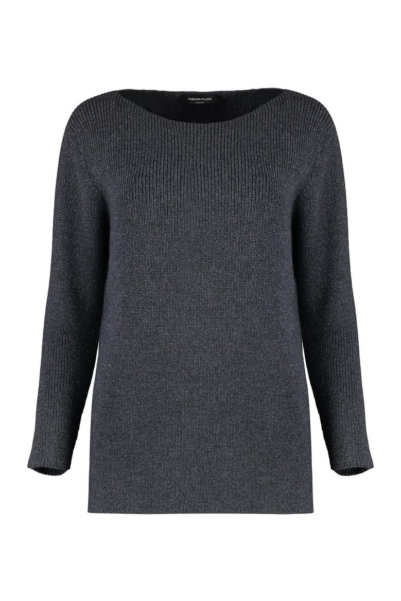 lurex long sleeve sweater by Selfnex
