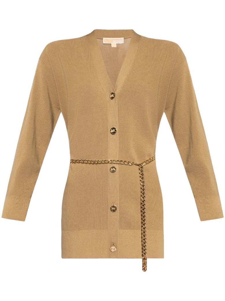 empire chain belt cardigan by Selfnex