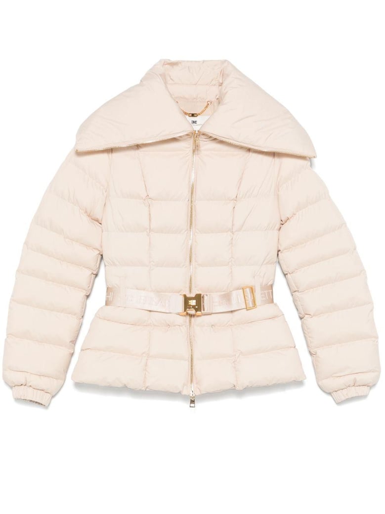 short down jacket with belt by Selfnex