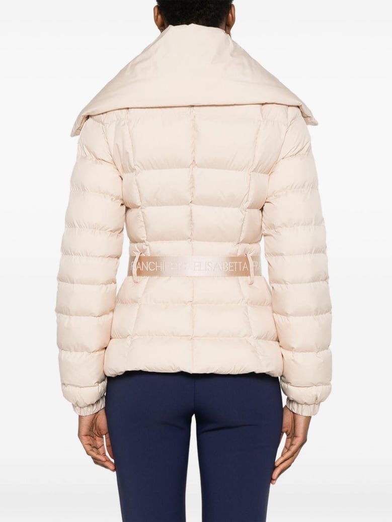short down jacket with belt by Selfnex