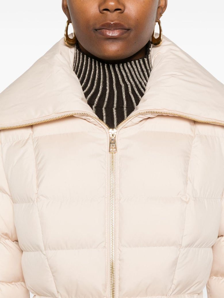 short down jacket with belt by Selfnex