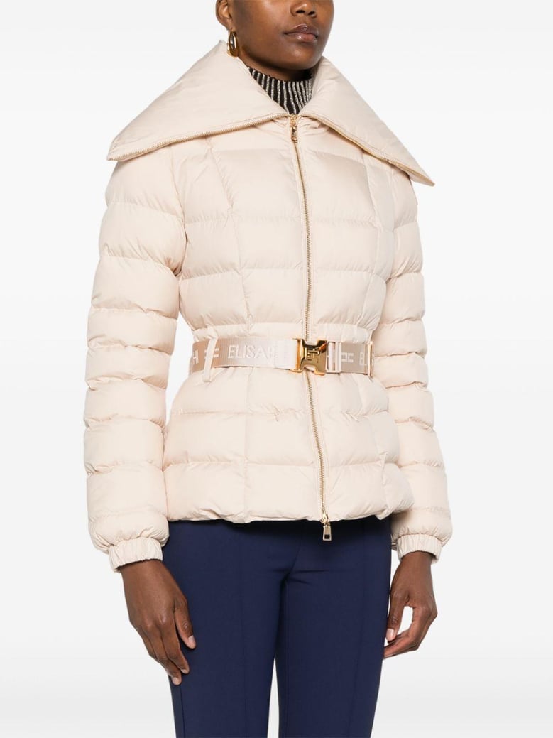 short down jacket with belt by Selfnex