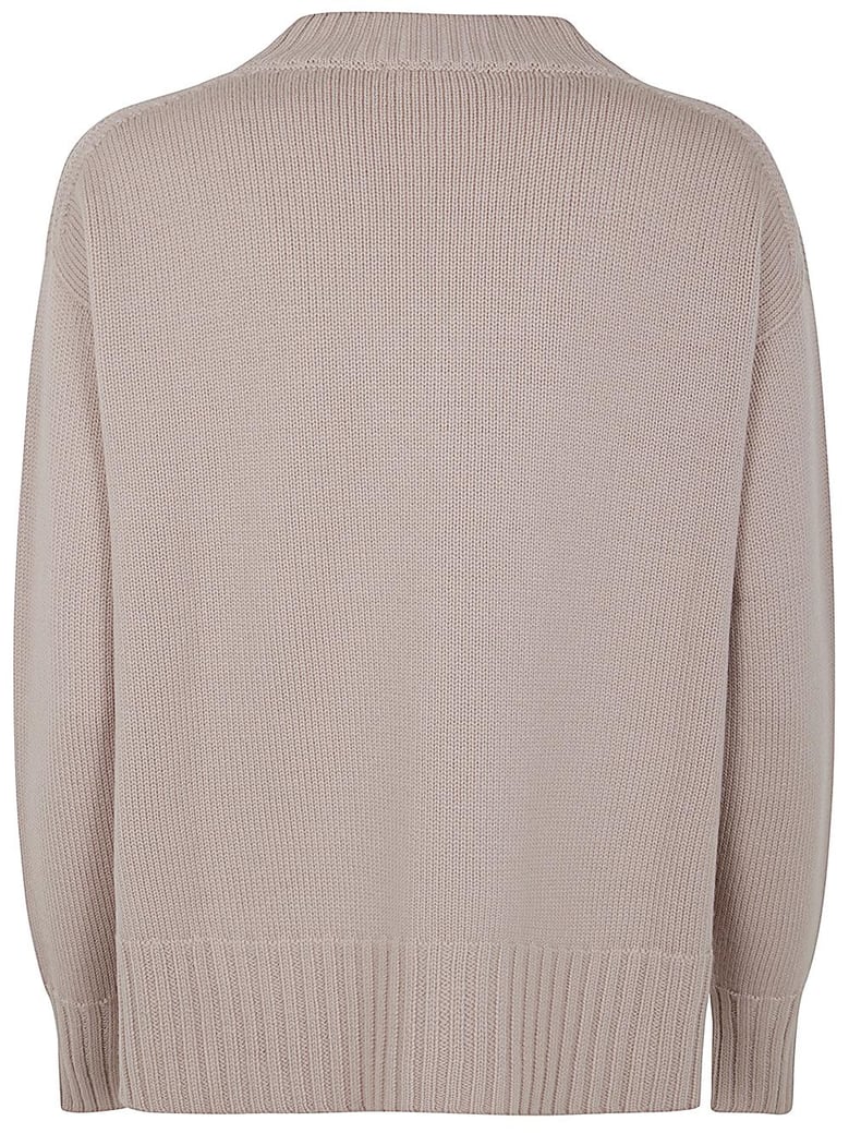long sleeves v neck oversized sweater by Selfnex