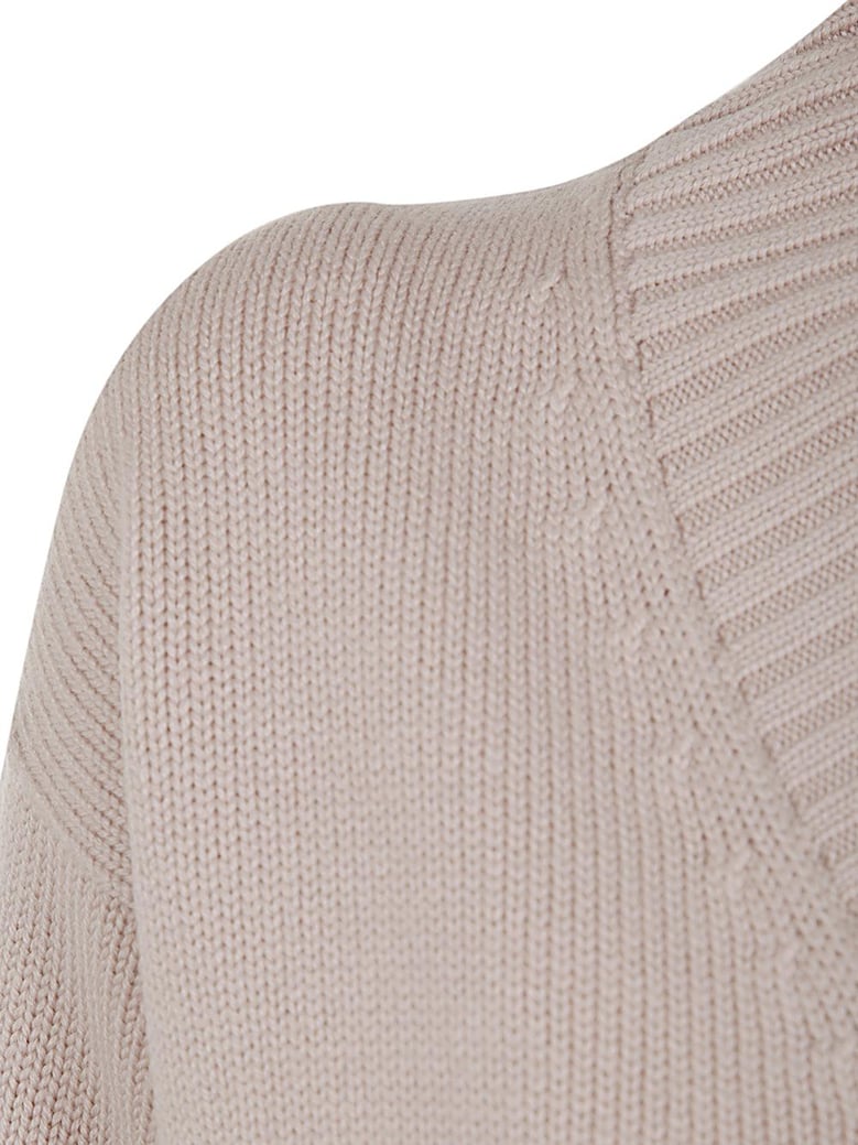 long sleeves v neck oversized sweater by Selfnex