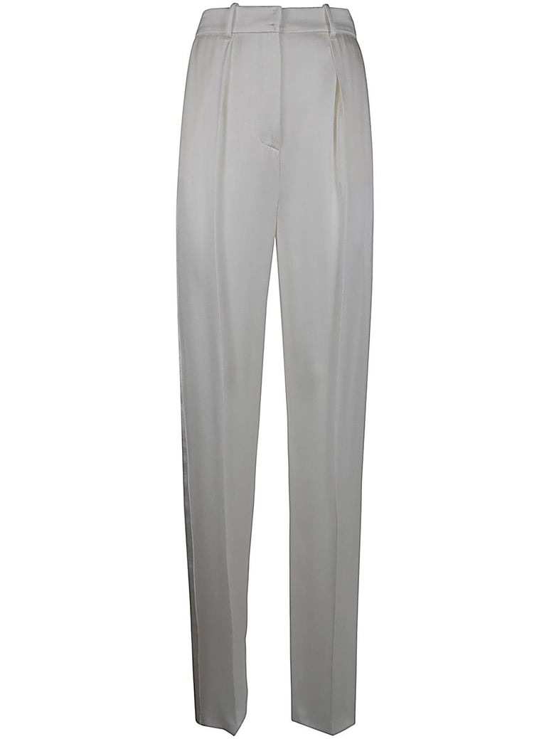white acetate viscose pants by Selfnex