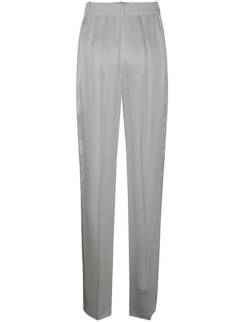 white acetate viscose pants by Selfnex