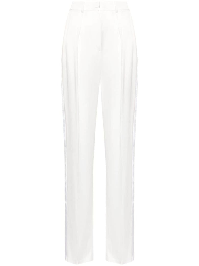 white acetate viscose pants by Selfnex