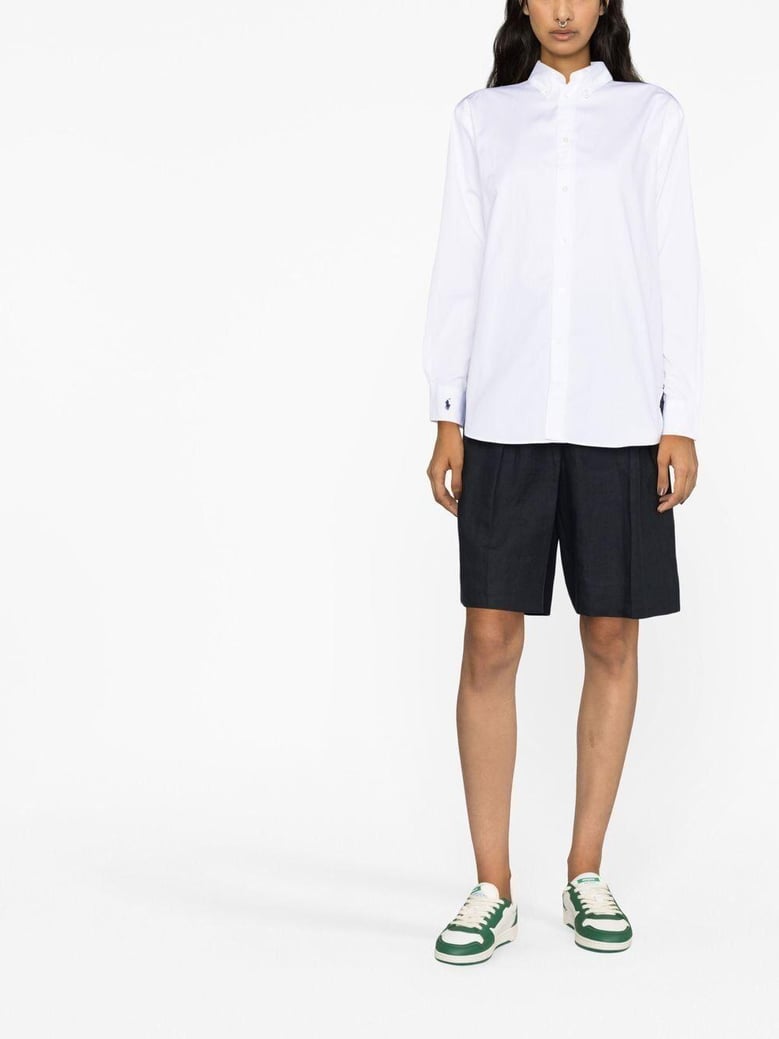 long sleeves ligh st-button front shirt by Selfnex
