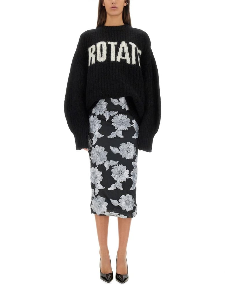 floral pencil skirt by Selfnex