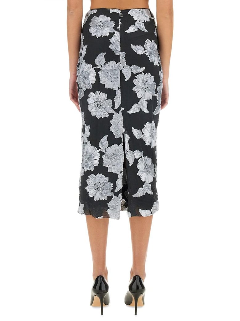floral pencil skirt by Selfnex