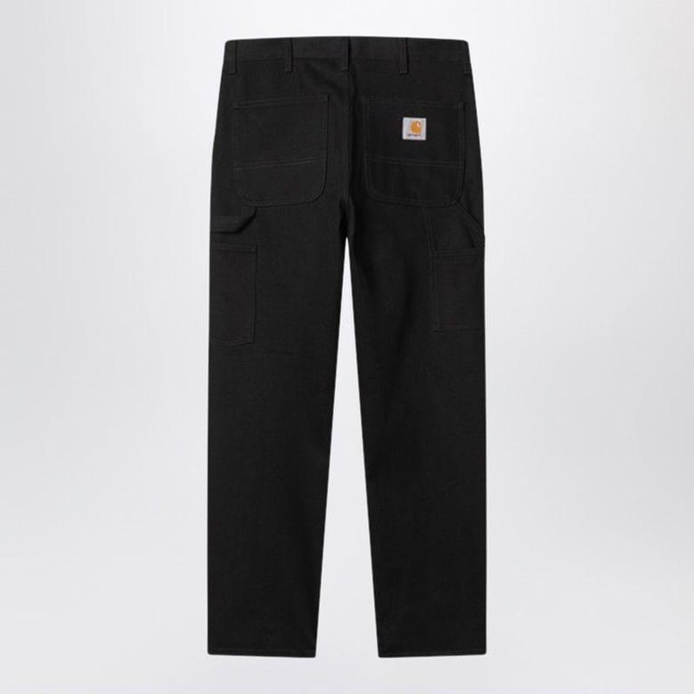 single knee pant black rinsed in organic cotton by Selfnex