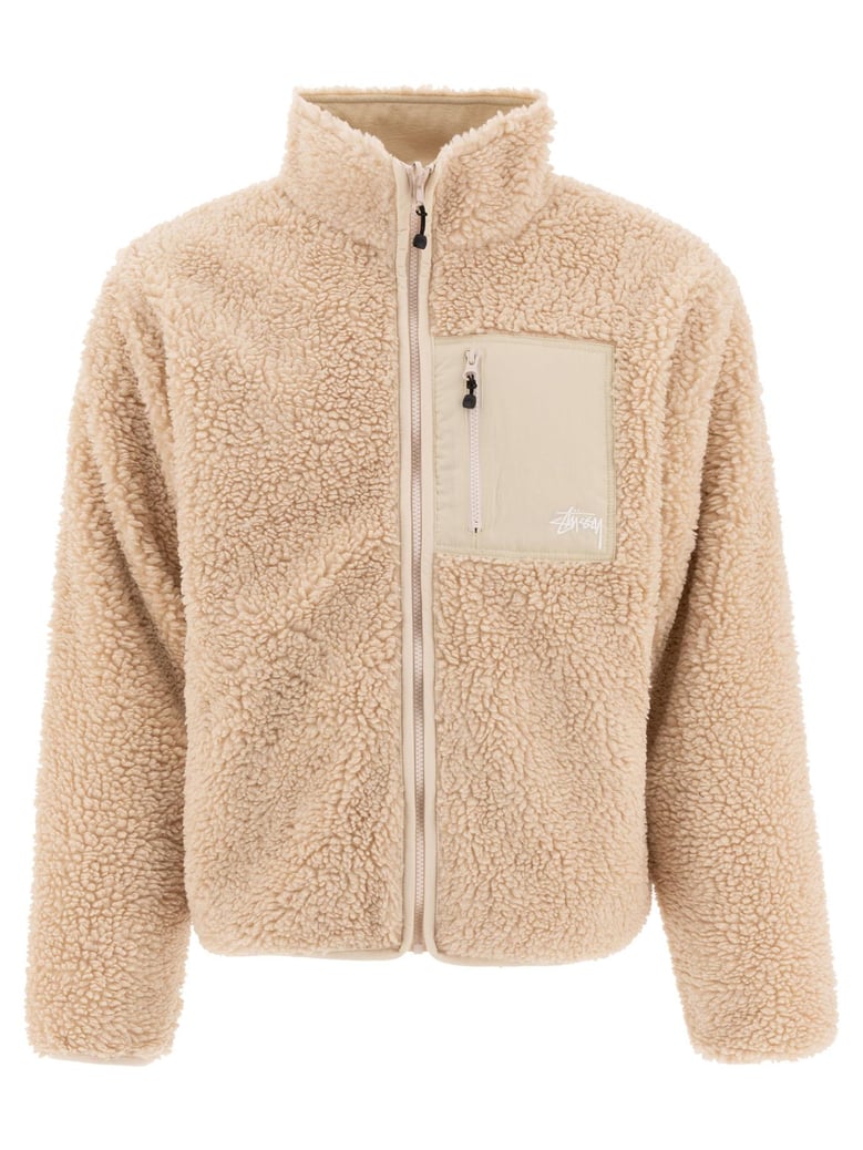 beige polyester jacket by Selfnex