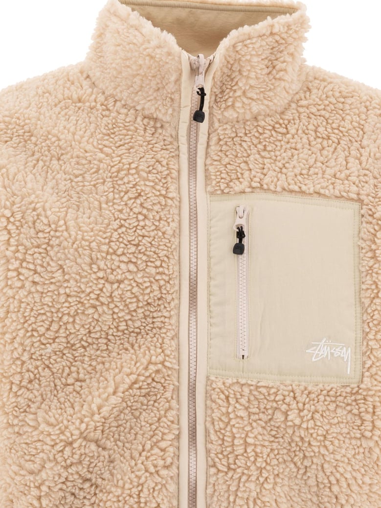 beige polyester jacket by Selfnex