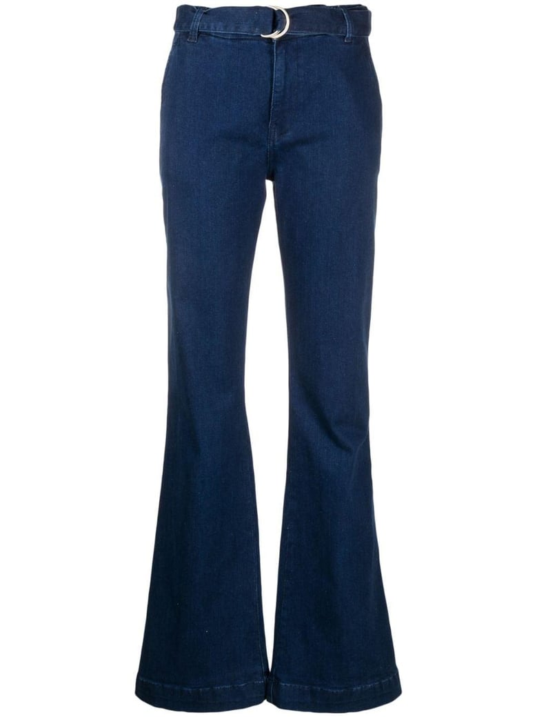 le high flare belted trouser by Selfnex